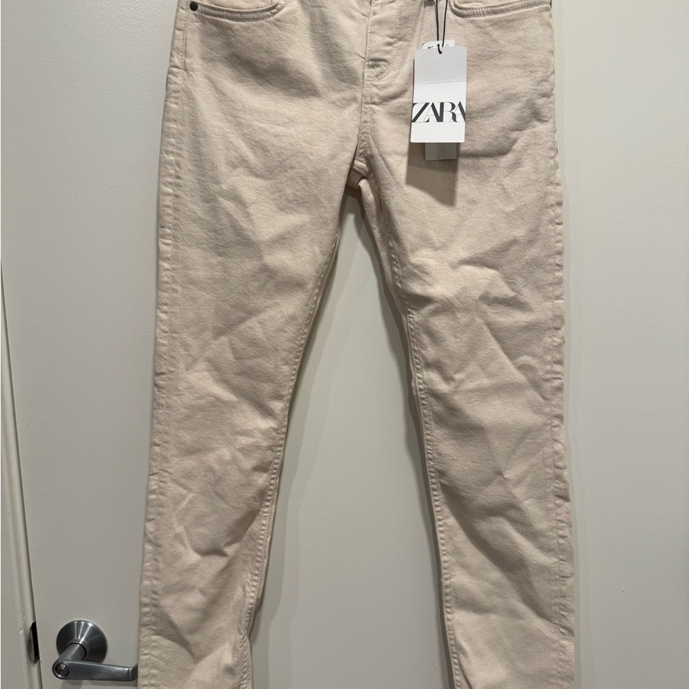 Zara Beige Denim Pants